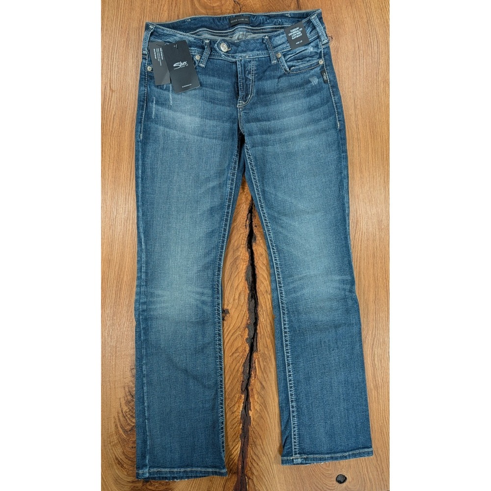 NWT Silver Jeans Tuesday Low Rise Slim Boot Jeans Womens W32 L31 Medium Wash
